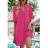 QACOHU Summer Dresses for Women 2025 Breathable V-Neck Ruffle Short