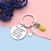 LUXYSODE - Pineapple Gifts Initial Charm Keyring - Be a