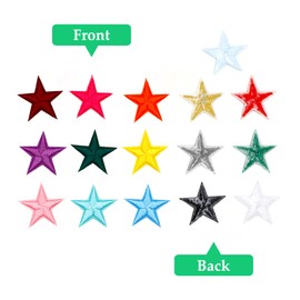 Pack of 32 iron-on patches, star patches for children, mini embroidery patches, iron-on patches, adults for hat, jacket, jeans, backpacks, DIY decoration