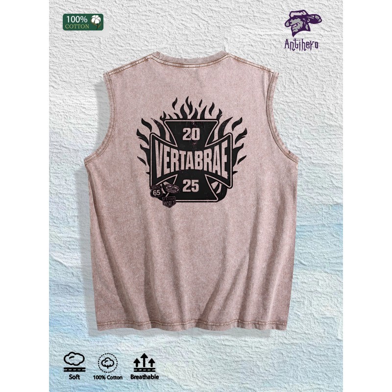 Antihero Vertabrae Graphic Tank Top 100% Cotton US Warehouse 7