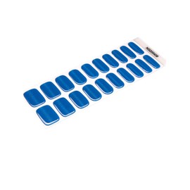 Semi-Cured Gel Nail Strips, Long-Lasting,UV Light Nail Stickers,20pcs,red,Black,Blue Galaxy,Leopard Print,Solid,Easy Apply & Remove, Salon-Quality Nail Decoration, Nail DIY (sea Blue 409)