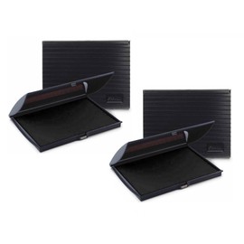 Infusion 5" x 7" Large Stamp Ink Pad for Rubber Stamps, Your Go to Large Stamp Ink Pad for Bright Color, Even Coverage and Durability (Black 2-Pack)