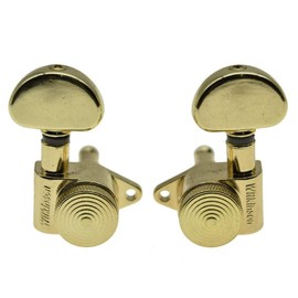 Wilkinson Locking Tuners 3x3 ROTO Style Full Size Locking Guitar Tuners Tuning Keys Pegs Guitar Machine Heads for USA Les Paul or Acoustic Guitars Gold