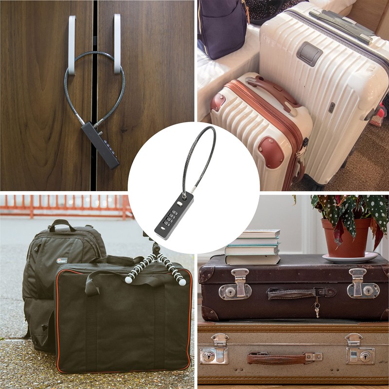 Zolunu Combination Lock Cable Security Steel Cable Luggage Lock Weatherproof