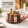 Acacia Wood Lazy Susan Turntable, 360° Rotating Kitchen Countertop Organizer