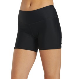 Sporti Active Solid 4.5" Inseam Swim Short, Black, Medium