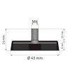 magnets4you Strong Magnetic System Neodymium Diameter 43 mm Rubberised with