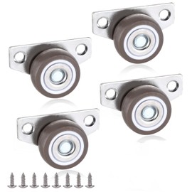 Pack of 4 Side Castors, Furniture Castors, 32 mm, Small Fixed Castors, Box Castors for Side Mounting, Dark Grey Castors, Small Fixed Castors for Bed Boxes, Floor Drawers, Small Appliances, Furniture,
