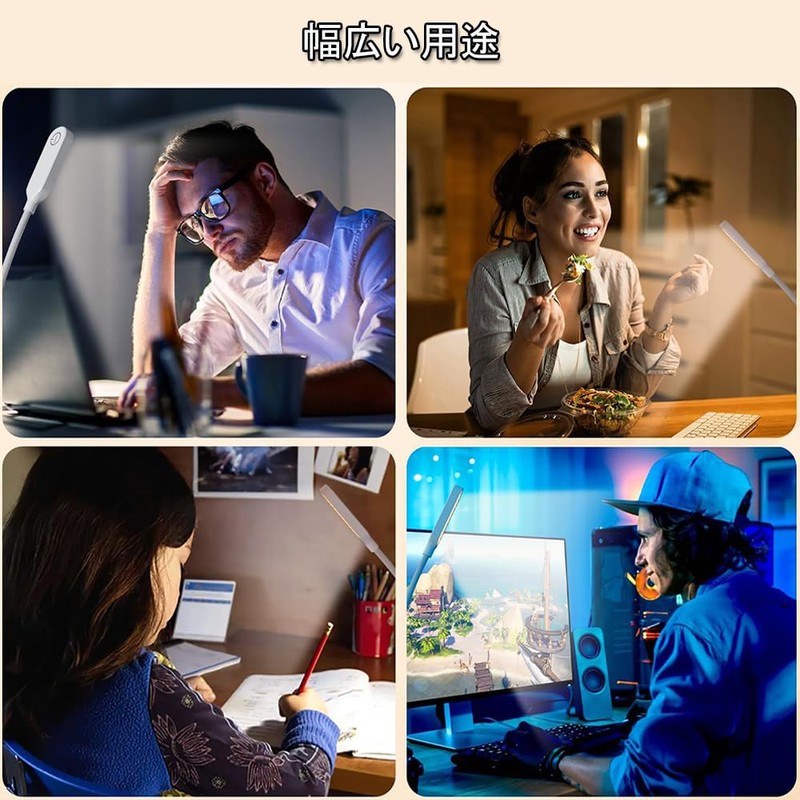 DFsucces USB Light, 3 Level Dimmable LED Lamp, USB Connection,