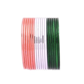 Efulgenz Rakhi Gifts for Sister Metal Bangles for Women Indian Tricolor Orange Color White Green Multi- Bangle Set Dotted Textured Alloy Bangle Bracelet Set Fashion Costume Jewelry Accessories for