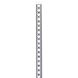 Ruler – Adhesive Backed – 1/2 Inch Wide X 1 Meter Long – Vertical Up – Metric – 1mm Grads – White