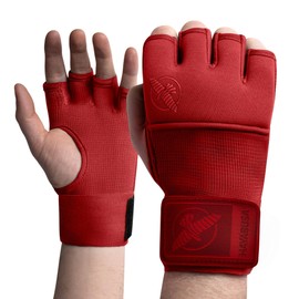 Hayabusa Deluxe Gel Quick Wraps for Men and Women - Red, Large