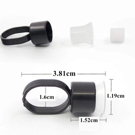 Disposable Tattoo Ink Ring Cups with Sponge | 30Pcs/Set Pigment Holder for Microblading, Permanent Makeup, and Eyelash Extensions, Perfect Eyebrow Container for Makeup Supplies