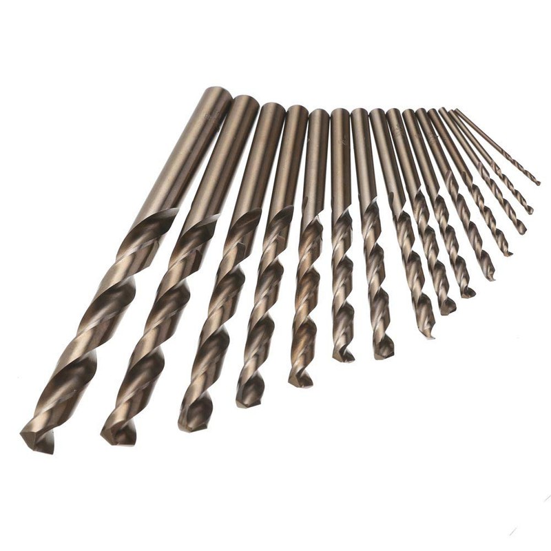 zmart 1.5-10mm 15pcs Cobalt Drill Bit Metalwork Woodwork M35 HSS
