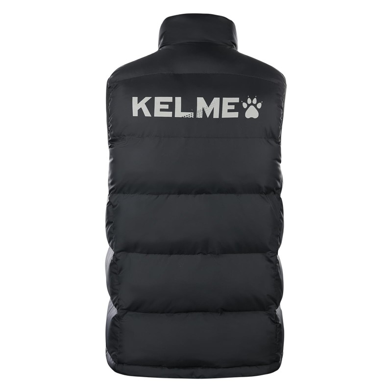 Kelme Men's Active Vest, Warm, Lightweight, Sleeveless Insulated Vest, Black