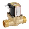 Akozon Solenoid Valve, 12V BSPP G1/2 Brass N/C Normally Closed