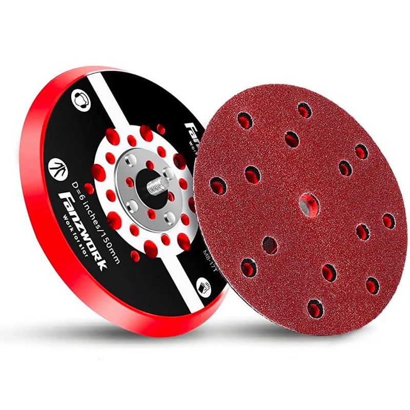 FANZWORK Velcro Sanding Disc for Random Orbital Sanders Diameter 150
