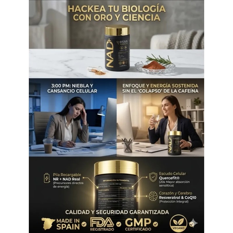 Nad+ Plus Real & Nr 1500mg - Resveratrol + Coq10