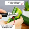 Westmark Gallant Peeler, Plastic/Stainless Steel, Black/Red/Silver, 16.5 x 3.7 x