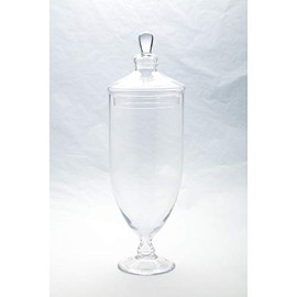 CC Home Furnishings 21.5" Clear Apothecary Glass Jar with Finial Lid