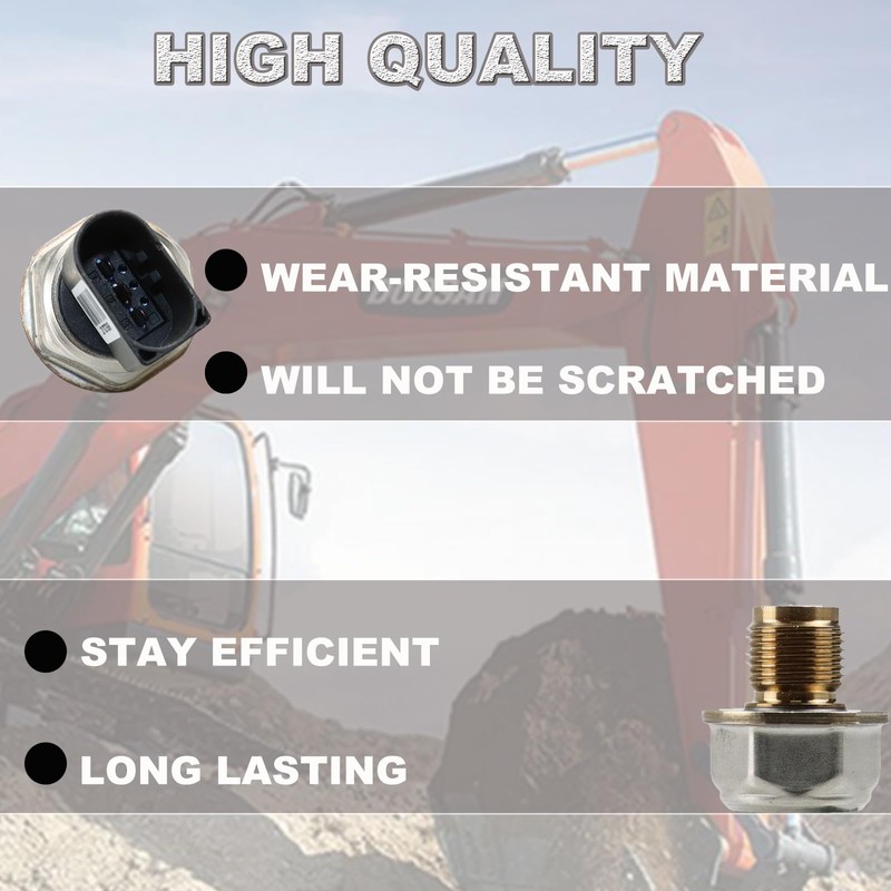 High Pressure Fuel Rail Sensor Replacement for Bobcat Doosan D18