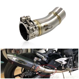 MOTOR KANTO Kawasaki Ninja250 Z250 Ninja400 Z400 Intermediate Pipe Exhaust Pipe Intermediate Pipe Bike Silencer Slip-on Muffler (Titanium-Grilled)