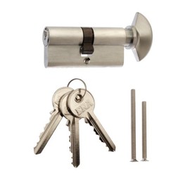 ERA 4103-51 35 x 35mm 6-Pin Euro Profile Cylinder and Thumbturn - Satin, Grey