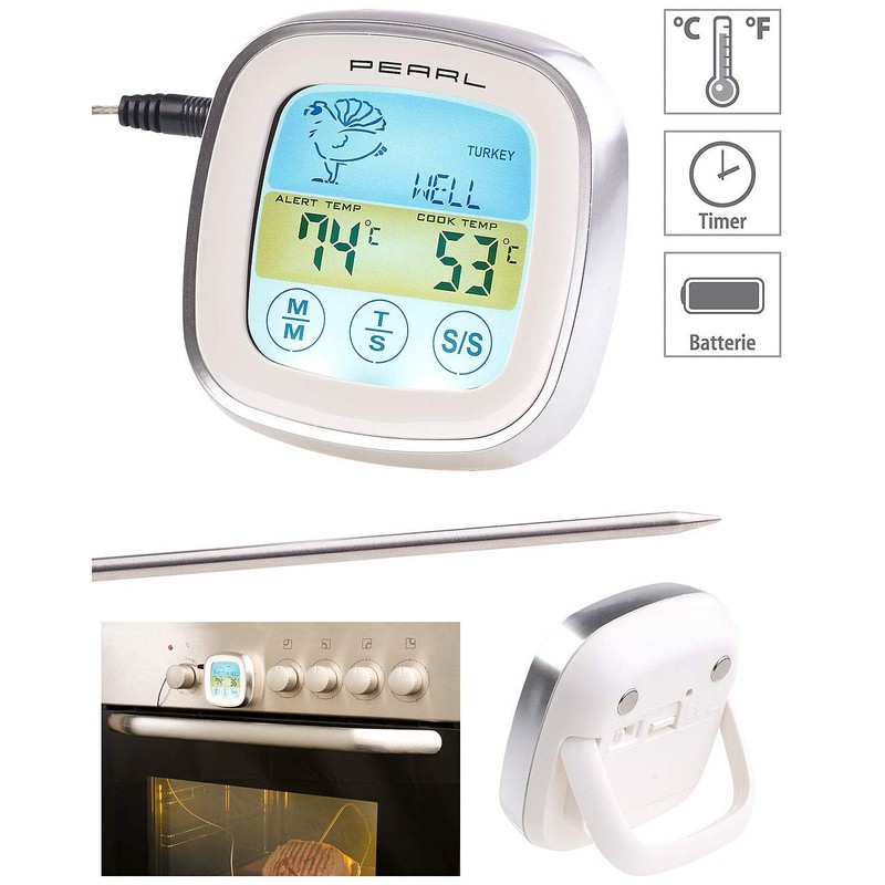 Rosenstein & Söhne Oven Thermometer: Set of 2 Roasting &
