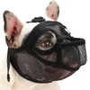 BARKLESS French Bulldog Muzzle, Short Snout Mesh Dog Muzzle with