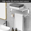 CAXIMSY Adjustable Towel Bar for Bathroom Wall Mount17-30.7inch Adhesive Shower