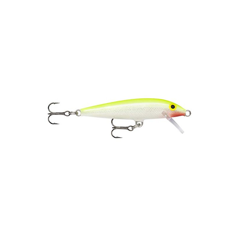 Rapala Original Floater 07 Fishing lure, 2.75-Inch, Silver Fluorescent Chartreuse
