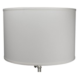 FenchelShades.com 18" Top Diameter x 18" Bottom Diameter 12" Height Cylinder Drum Lampshade USA Made (Linen Cream)