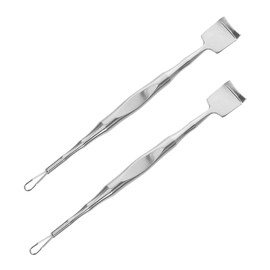 Gatuida 2pcs Stainless Steel Facial Pore Scraper Tool Blackhead Extractor for Home and Travel Beauty Scraper for Deep Cleansing and Smooth Skin
