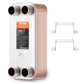 VEVOR EATB28-30 5"x 12" 30 Brazed Plate, Copper/316L Stainless Steel Exchanger for Floor, Water Heating, Snow Melting, Beer Cooling, B08ZDHG8KD