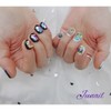  Black White Break Handmade Nail Tips ✨ - Long