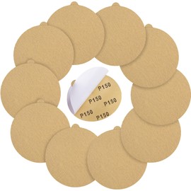 Shawya Premium 6 Inch Gold PSA Sanding Discs 150 Grit (Box of 50) Self Adhesive Stickyback Sandpaper for Easy Attachment Premium Quality Sanding Disc for Efficient Sanding Performance