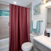 Burgundy Red Extra Long Shower Curtain: 84 Inch Linen Textured
