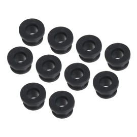 sourcing map 10Pcs Snap Rubber Grommet Hole Plug Mount Dia 10mm ID 7mm H 10mm Seal Anti-Scratch for Electrical Box Cable Pipe Black