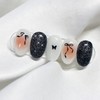 [Handmade Nail Tips] Midnight Peach Nail Tips - Coffin Egg