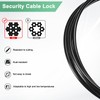 M METERXITY 5-Pack Security Cable Lock, 4FT 5mm PVC Coated
