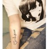 Oottati Small Cute Temporary Tattoo Love Heartbeat (Set of 2)