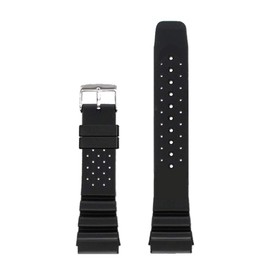 Yiran1672 Black Silicone Rubber Divers Watch Band 18mm 20mm 22mm Replacement Strap (20mm)