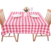 Kesfey Red Gingham Tablecloths Polyester 140x140cm,Square Checkered Tablecloth Spillproof and