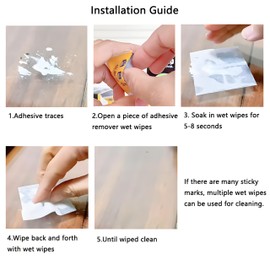 Clean Up Wipes, Adhesive Remover - 36 Count - Safely Remove Adhesive Residue, Quickly Remove Labels, Car Stickers, Crayons, Chewing Gum, Shielding Tape, Marker Pens, And Various Stickers (Black)