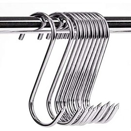 Meat Hooks 4'', Stainless Steel Butcher's Hook(10Pack), Meat Hook Tool for Hanging, Drying, Butchering, Smoking, BBQ, Grilling Set.