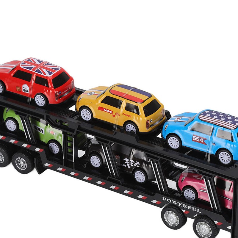 1:48 Carrier Truck Toy Model Alloy Detachable Six Car Kids