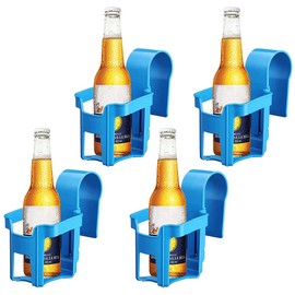Pack of 4 Pool Edge Drink Holders, Pool Cup Holder, Poolside Drink Holder, Pool Drink Holder, for Storing Drinks and Small Items on the Edge of the Pool (Blue)