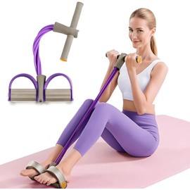 Ligas de Resistencia para Ejercicio, 2 Piezas Bandas de Resistencia para Ejercicio, Extensor de Piernas Multifuncional de 4 Tubos, para Yoga, Pilates y Estiramientos