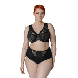 Sermija Women's Comfortable Bra with Underwire - Soft Moisture Regulating Women's Bra - Supportive Comfort Bra Women, black