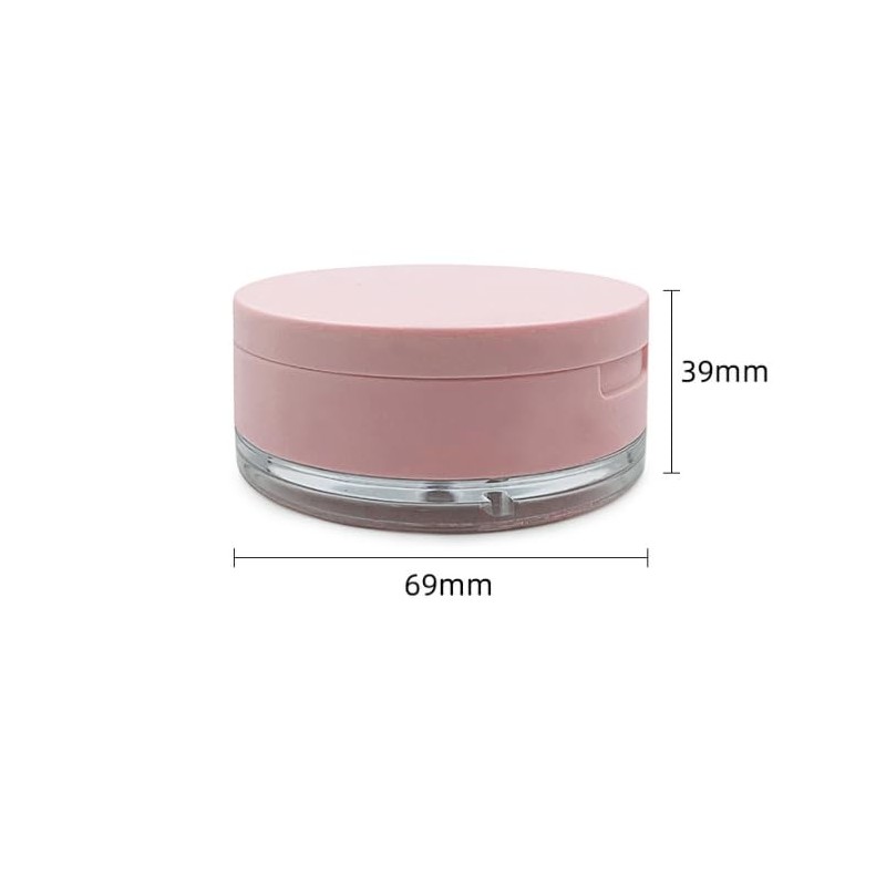 Feilguee 1PCS Portable Powder Compact Case Leak-free Reusable Plastic Powder